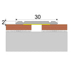 A02 30mm Aluminium Wood Effect Flat Self Adhesive Door Threshold Strip