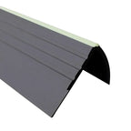 Flexible Luminescent Non-Slip PVC Stair Nosing 40x40mm 730-RDFL Dark Grey