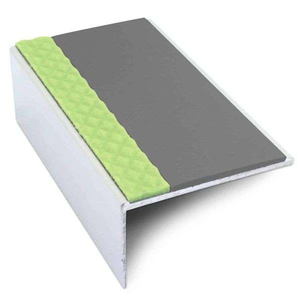 ASL01 56x32mm Aluminium Non Slip Stair Nosing Edge Trim With Pvc Insert Midnight Grey