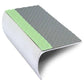 ASL03 Tredsafe 57x40mm Aluminium Non Slip Stair Nosing Edge Trim With Pvc Insert Dolphin Grey Tredsafe