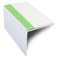 ASL19 56x55mm Tredsafe DDA Compliant Aluminium Non Slip Stair Nosing Edge Trim With Pvc Insert White Tredsafe