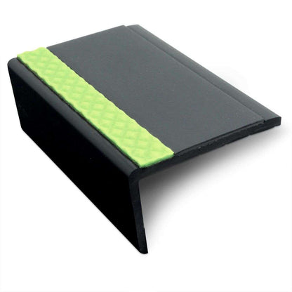 ASP 62.5x35mm Aluminator® Slimline PVC Stair Nosing – Non-Slip Aluminium Edge Black Genesis