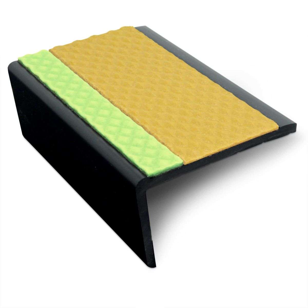 ASP – 62.5 x 35mm Tredsafe Non Slip Aluminator® Slimline PVC Stair Nosing Yellow Tredsafe