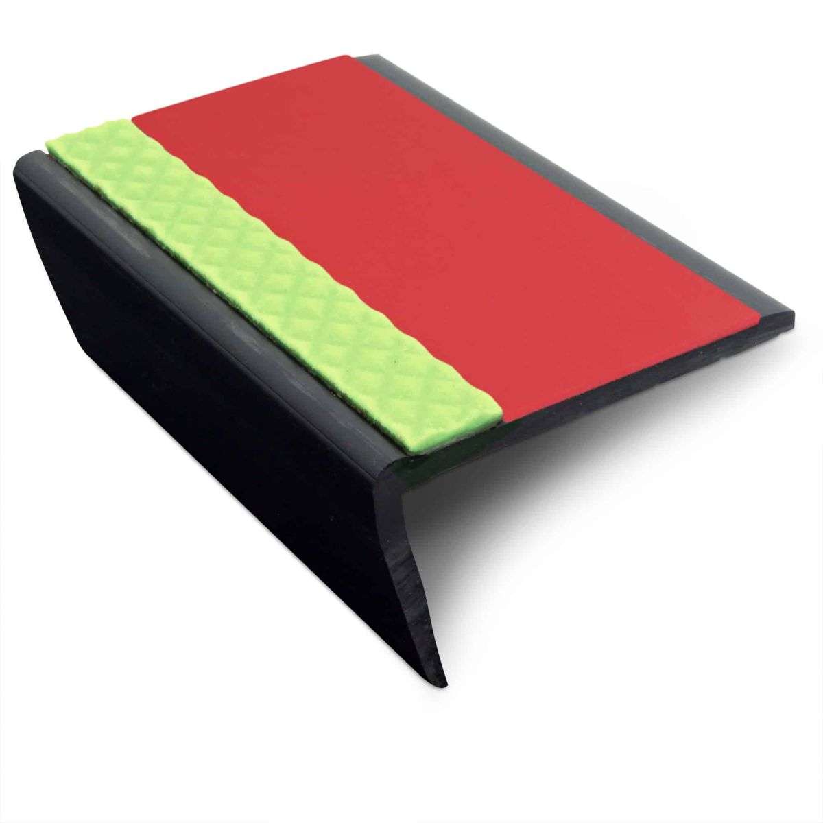 ASR 63x35mm Aluminator® Slimline PVC Stair Nosing – Non-Slip Aluminium Edge Red