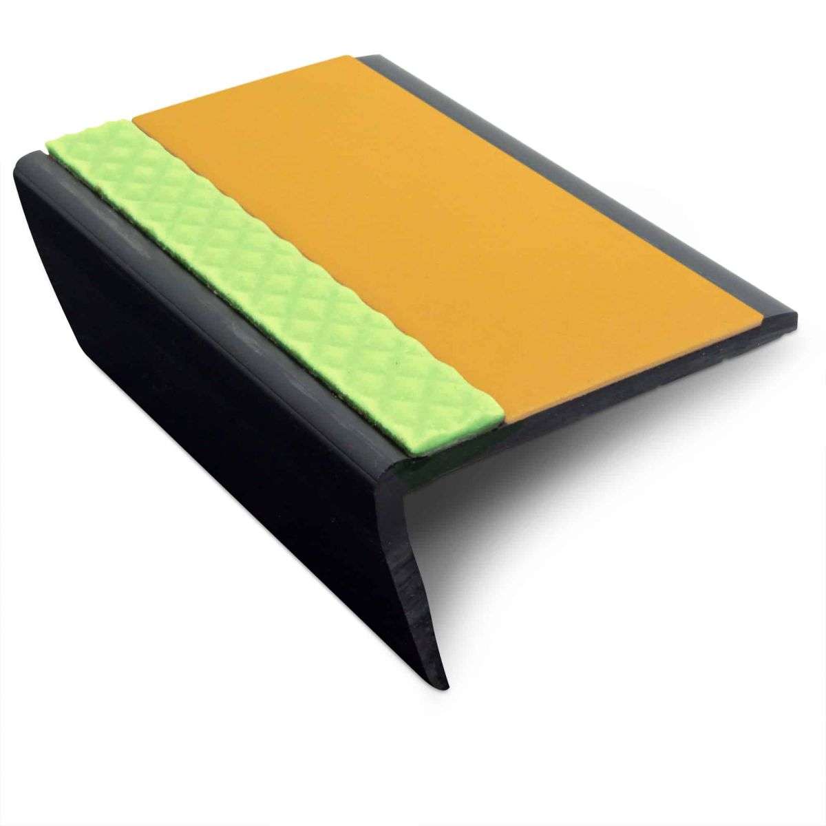 ASR 63x35mm Aluminator® Slimline PVC Stair Nosing – Non-Slip Aluminium Edge Saffron