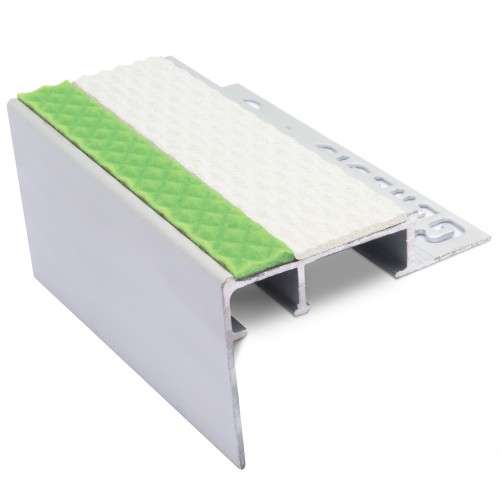 ATC – Heavy Duty – 10mm and 12.5mm Tredsafe Non Slip Slimline Stair Nosing White Tredsafe