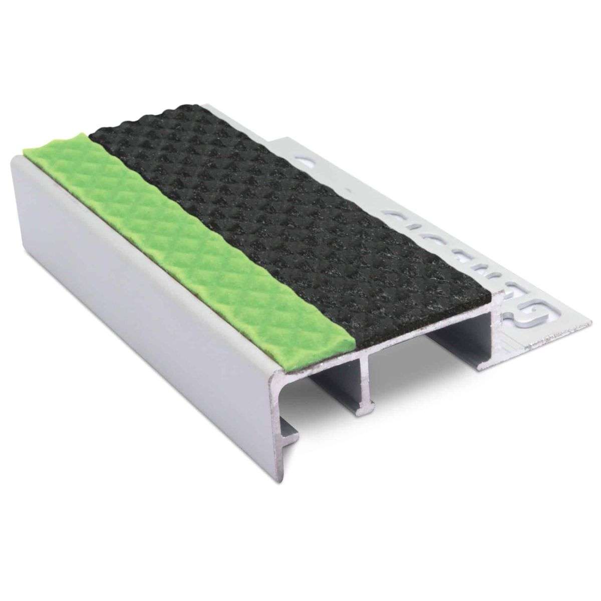 ATS – 10mm and 12.5mm Tredsafe Non Slip Slimline Stair Nosing Black Tredsafe
