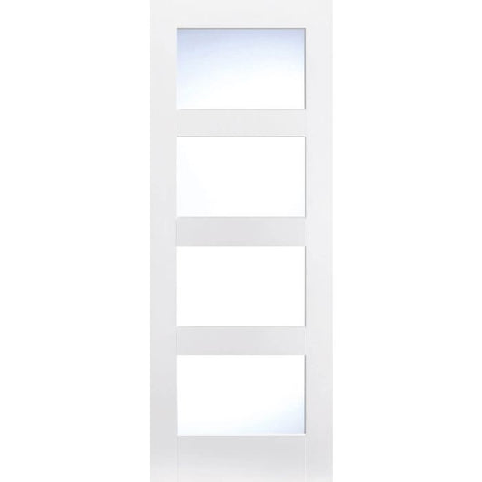 LPD Shaker 4L Glazed Internal Door 1981 x 762mm Primed White