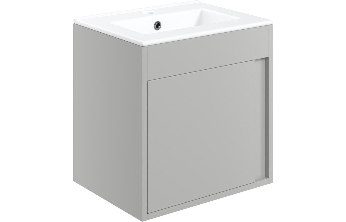Farnham 510mm Floor Standing Unit (Basin Included) - Matt Light Grey