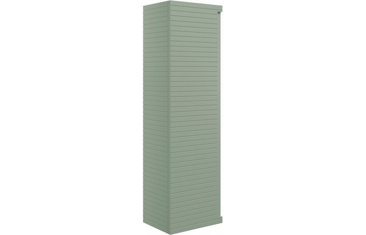 Holt Wall Hung 1 Door Tall Unit 350mm - Matt Willow Green