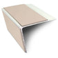 NSL28 DDA Compliant Aluminium Stair Nosing 75x58mm – Non-Slip Edge Trim with PVC Insert Beige