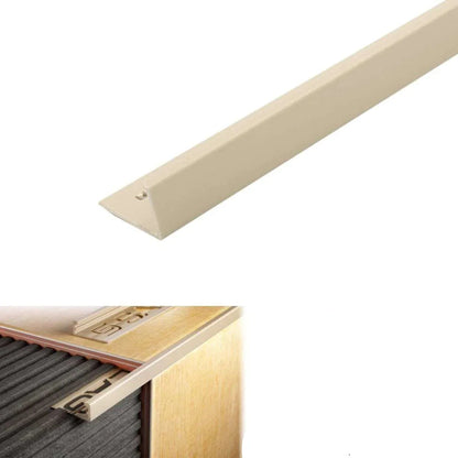 PVC L-Shaped Tile Edge Trim – 8mm, 10mm, 12.5mm Depth Beige