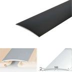 A72 Wide Aluminium Door Threshold Strip – Self-Adhesive 100mm Black 1000mm x 100mm