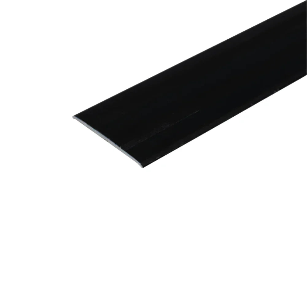 A08 35mm Anodised Aluminium Flat Self Adhesive Door Threshold Strip Black