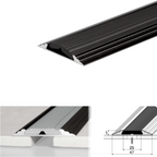 A10 50mm Anodised Aluminium Flat Non Slip Door Threshold Strip Black 27000mm x 50mm