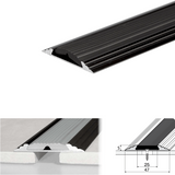 A10 50mm Anodised Aluminium Flat Non Slip Door Threshold Strip Black 27000mm x 50mm