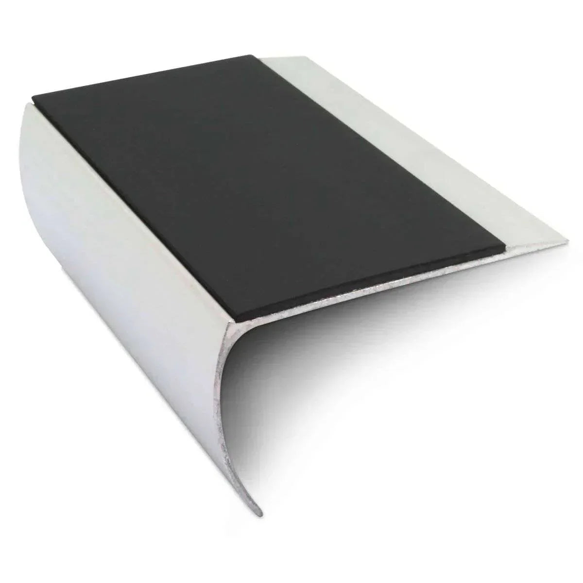 NSL25 69 x 40mm Aluminium Stair Nosing with PVC Anti-Slip Insert Black