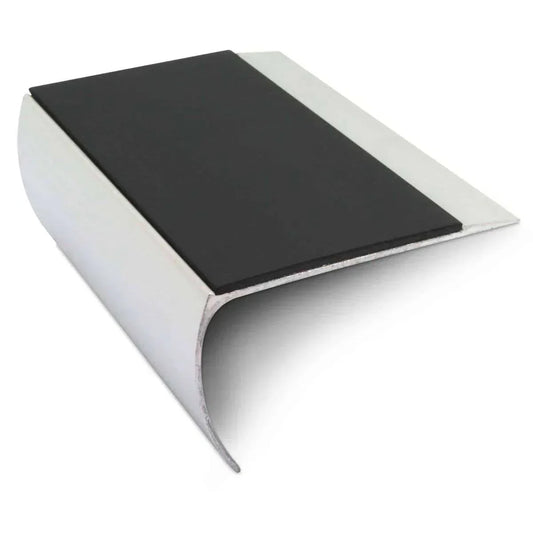 NSL25 69 x 40mm Aluminium Stair Nosing with PVC Anti-Slip Insert Black