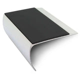 NSL25 69 x 40mm Aluminium Stair Nosing with PVC Anti-Slip Insert Black