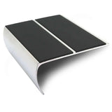 NSL29 Aluminium Anti-Slip Stair Nosing 87x40mm – Heavy-Duty Edge Trim with PVC Insert Black