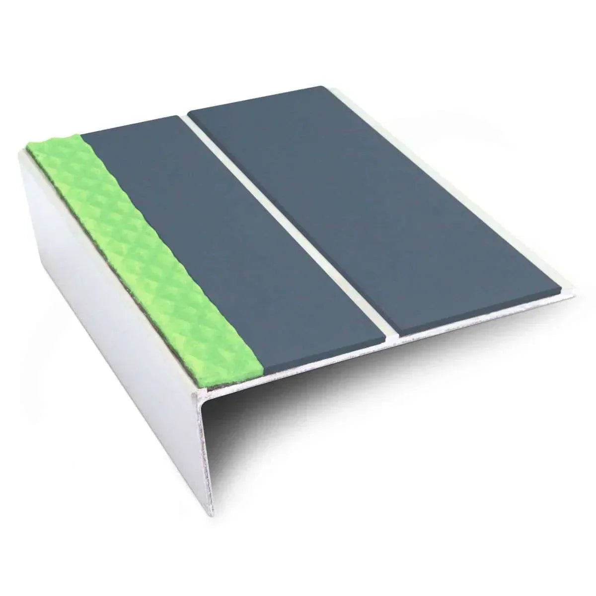 ASL10 85x32mm Aluminium Non Slip Stair Nosing Edge Trim With Pvc Insert Cobalt Blue