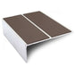 NSL09 85 x 32mm Aluminium Non Slip Stair Nosing Edge Trim With Pvc Insert Brown