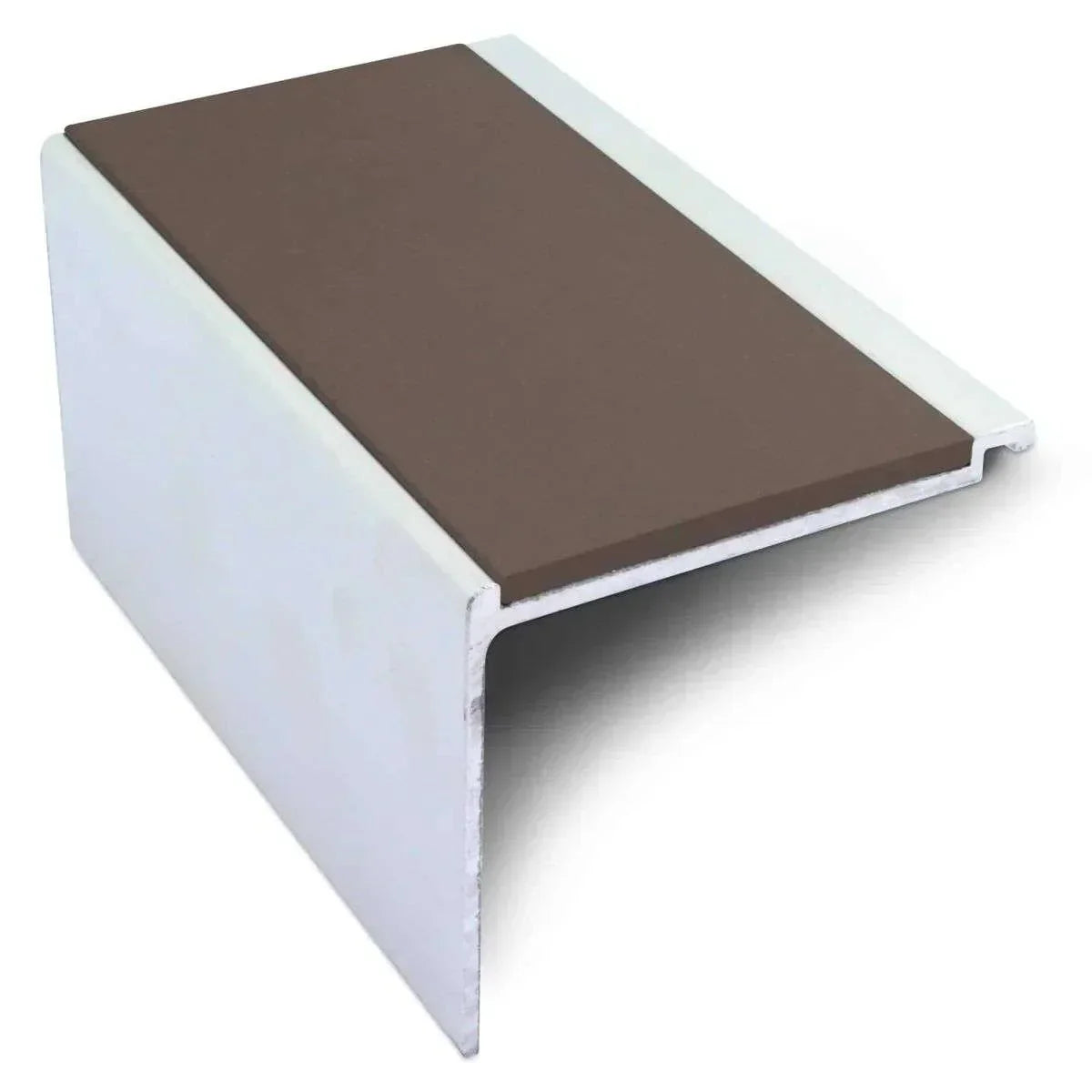 NHD17 Aluminium Non-Slip Stair Nosing – 60 x 55mm Safety Edge Brown