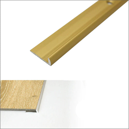 C10 Anodised Aluminium LVT Edging Profile Threshold For 5mm Flooring Gold