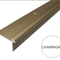 C29 42 x 28mm Anodised Aluminium LVT Stair nosing Edge Profile For 5mm Flooring champagne