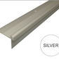 C29 42 x 28mm Anodised Aluminium LVT Stair nosing Edge Profile For 5mm Flooring Silver