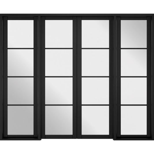 LPD Soho W8 Glazed Internal Room Divider Set 2031 x 2478mm Black Primed