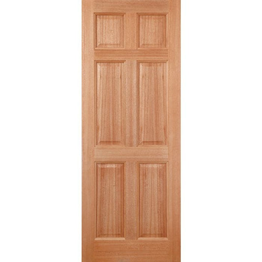 LPD Colonial 6P M&T External Door 2057 x 838mm Unfinished Hardwood