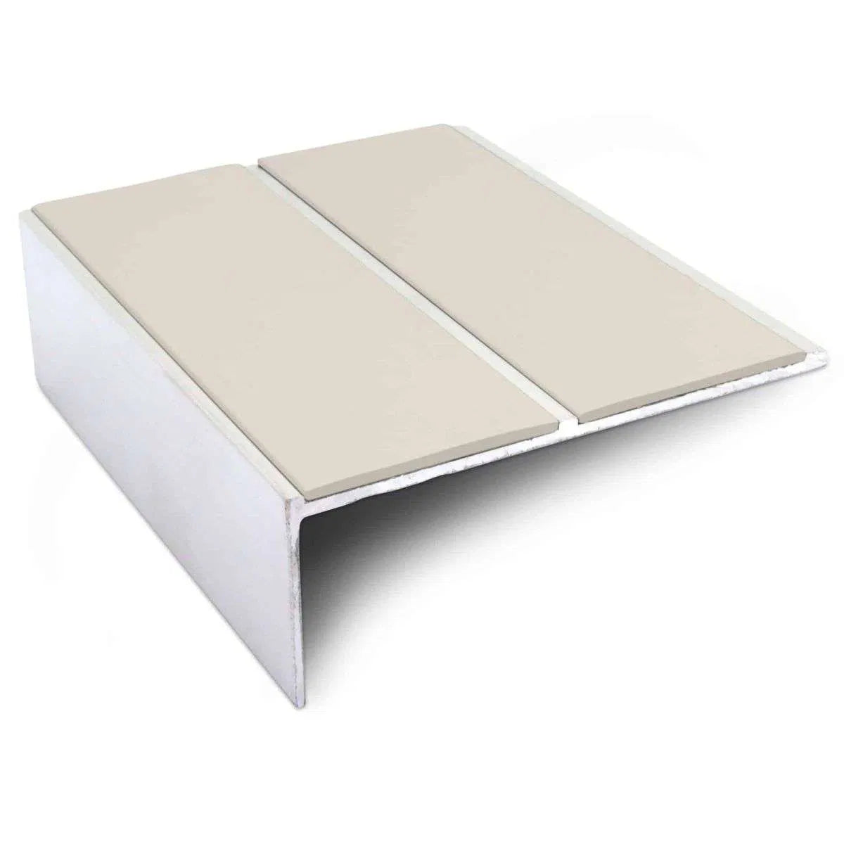 NSL09 85 x 32mm Aluminium Non Slip Stair Nosing Edge Trim With Pvc Insert Canvas
