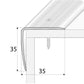 A41 35 x 35mm Anodised Aluminium Non Slip Ribbed Treads Stair Nosing Edge Trim
