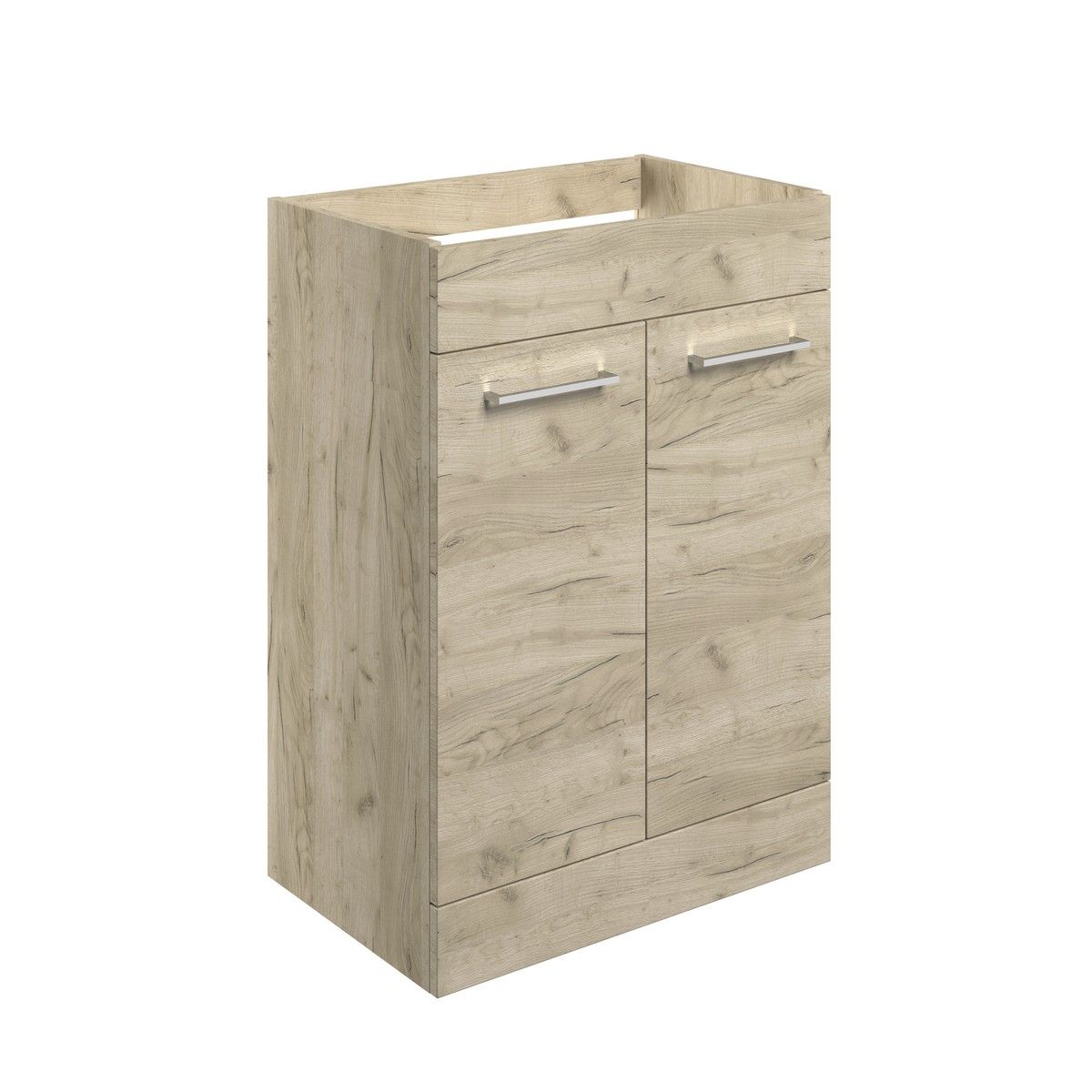 Helston Floor Standing 2 Door Basin Unit (No Top) 590mm - Oak
