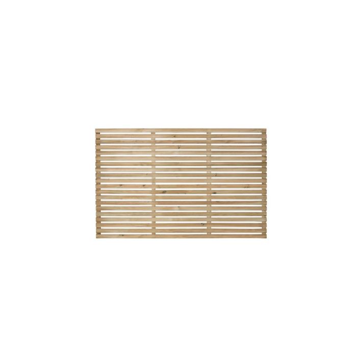 Forest Contemporary Slatted Fence Panel 1.8m x 1.2m Treated Timber (Pack of 3)