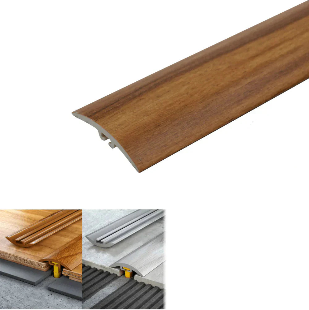 D-P0300 PVC 30mm Wood-Style Door Transition Strip Chestnut 6e 1.0m