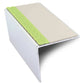 ASL20 57x55mm DDA Compliant Aluminium Non Slip Stair Nosing Edge Trim With Pvc Insert Canvas