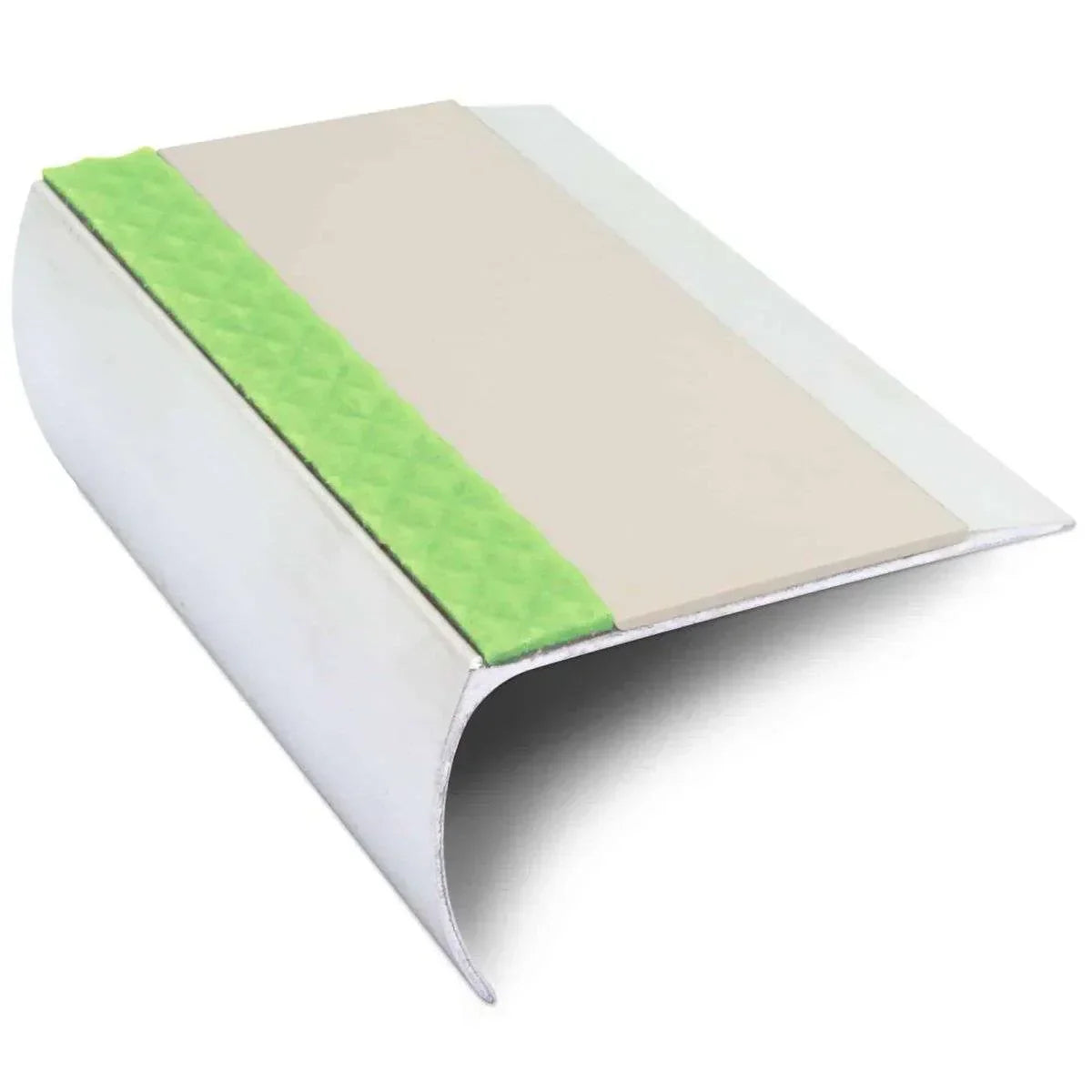 ASL25 69x40mm Aluminium Non Slip Stair Nosing Edge Trim With Pvc Insert Canvas