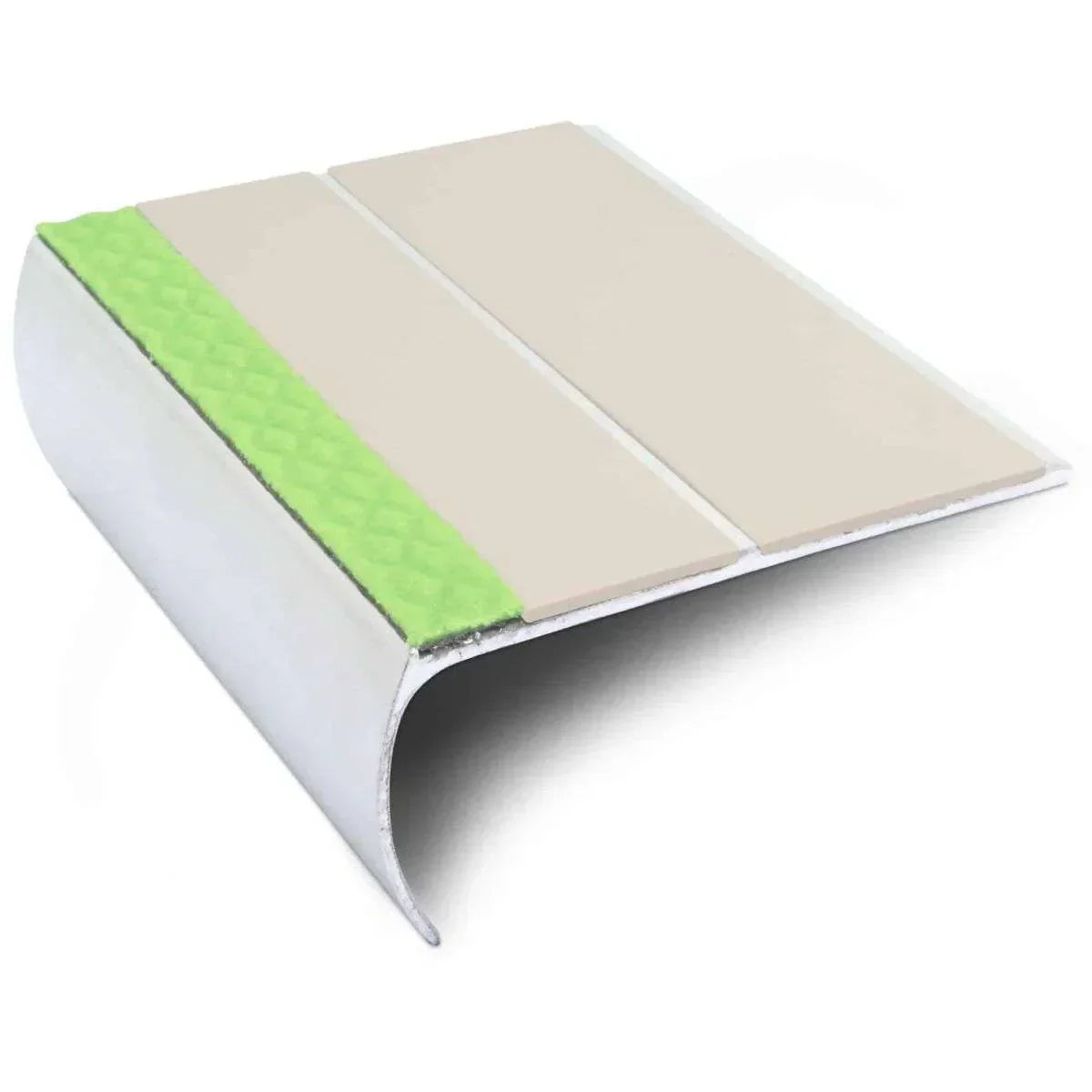 ASL29 87x40mm Aluminium Non Slip Stair Nosing Edge Trim With Pvc Insert Canvas