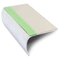 ASL03 57x40mm Aluminium Non Slip Stair Nosing Edge Trim With Pvc Insert Canvas