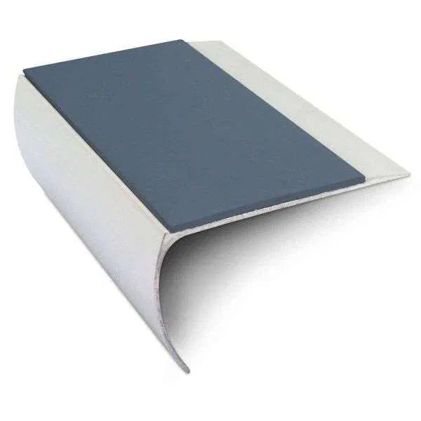 NSL25 69 x 40mm Aluminium Stair Nosing with PVC Anti-Slip Insert cobalt blue