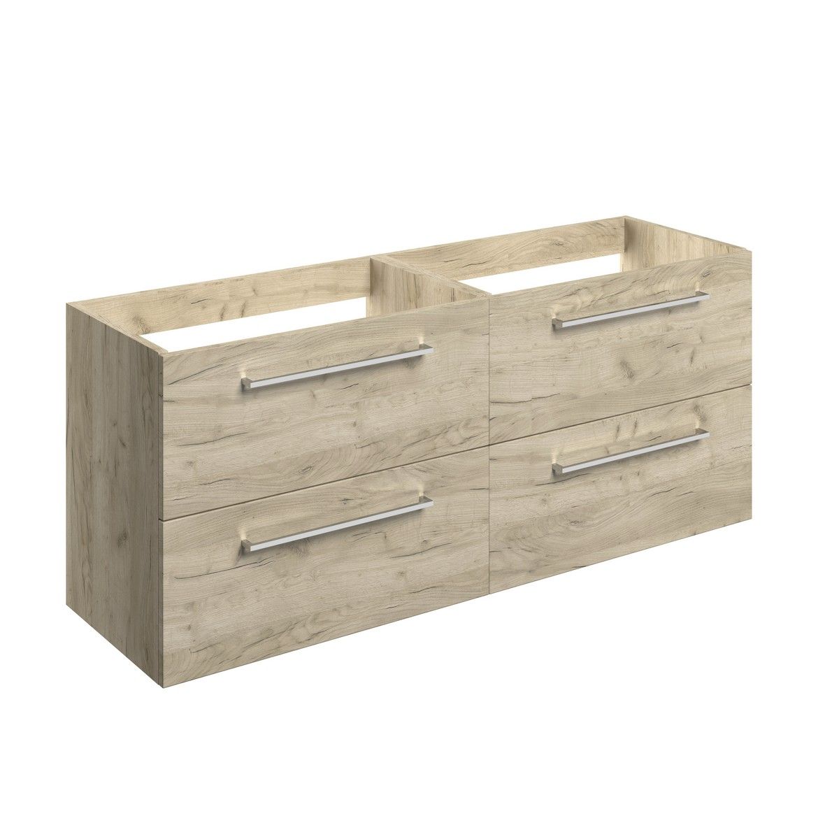 Helston Wall Hung 2 Drawer Basin Unit Run (No Top) 1180mm - Oak