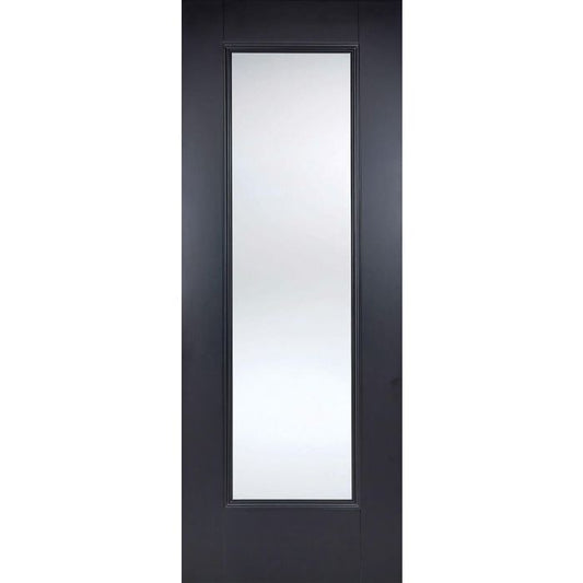LPD Eindhoven 1L Glazed Internal Door 1981 x 762mm Black Primed Plus