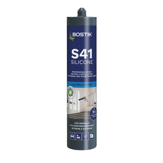 Bostik Pro Sealants S41 Window & Door Frame Silicone - 310ml - Clear