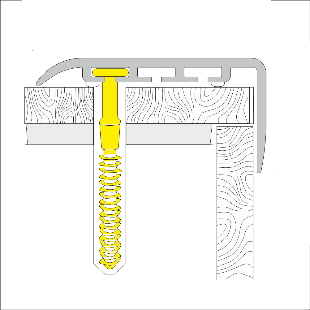 45x22mm Wood Effect PVC Stair Nosing – UPVC Edge Trim for Safe Step Protection