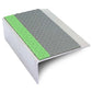 ASL15 Tredsafe 66x32mm Aluminium Non Slip Stair Nosing Edge Trim With Pvc Insert Dolphin Grey Tredsafe