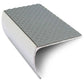 NSL03 Tredsafe 57 x 40mm Aluminium Non Slip Stair Nosing Bullnose Edge Trim With Pvc Insert Dolphin Grey Tredsafe
