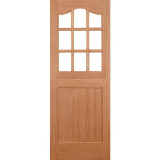 LPD Stable 9L Glazed M&T External Door 1981 x 762mm Unfinished Hardwood