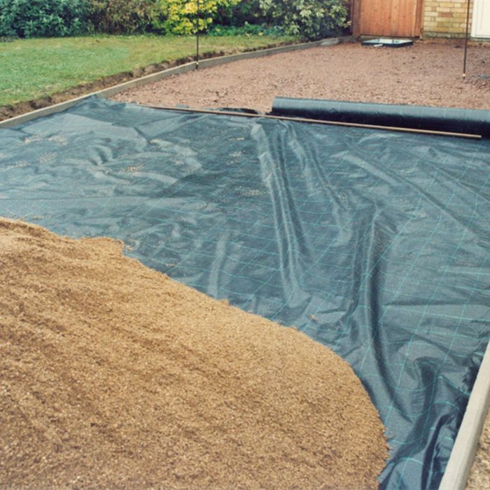 Groundcheck Extra Heavy Duty Woven Landscaping Fabric & Geotextile 1 x 12mtr - Black